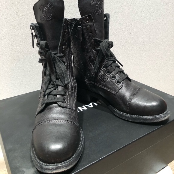 chanel combat boots 2019